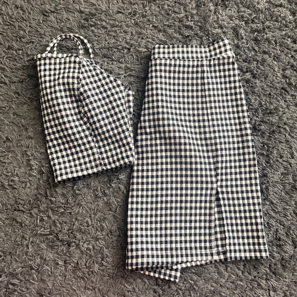 Black and White Skirt and Top Set